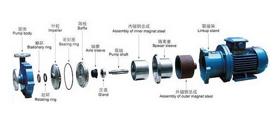 小型潜水磁力泵结构